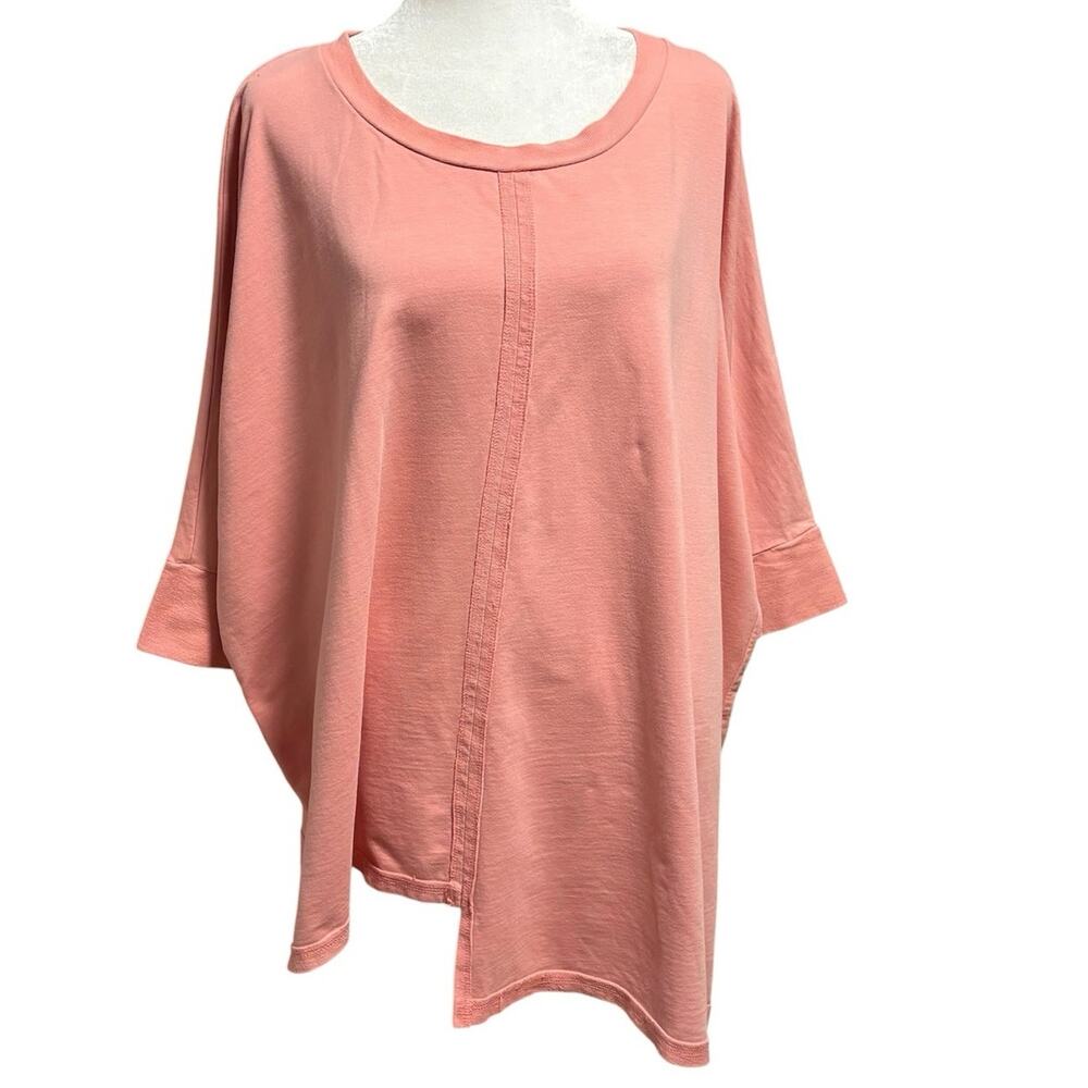 INAE Collection Size L Oversized Sweatshirt Asymmetrical Pink Made in USA